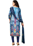 Generic Women's Cotton Salwar Material (Blue, 2.5