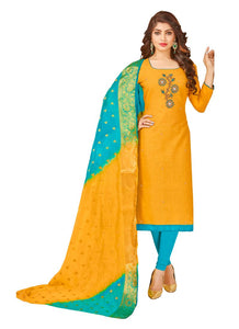 Generic Women's South Slub Cotton Salwar Material