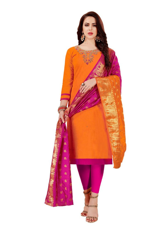 Generic Women's Slub Cotton Salwar Material