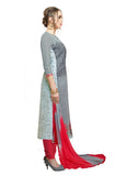 Generic Women's Cotton Salwar Material (Ash ,