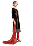 Generic Women's Cotton Salwar Material (Black,