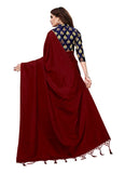 Generic Women's Zoya Silk Saree (Maroon, 5-6 Mtrs)