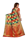 Generic Women's Sana Silk Saree with Blouse