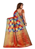 Generic Women's Sana Silk Saree with Blouse