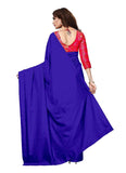 Generic Women's Zoya Silk Saree (Royal Blue, 5-6