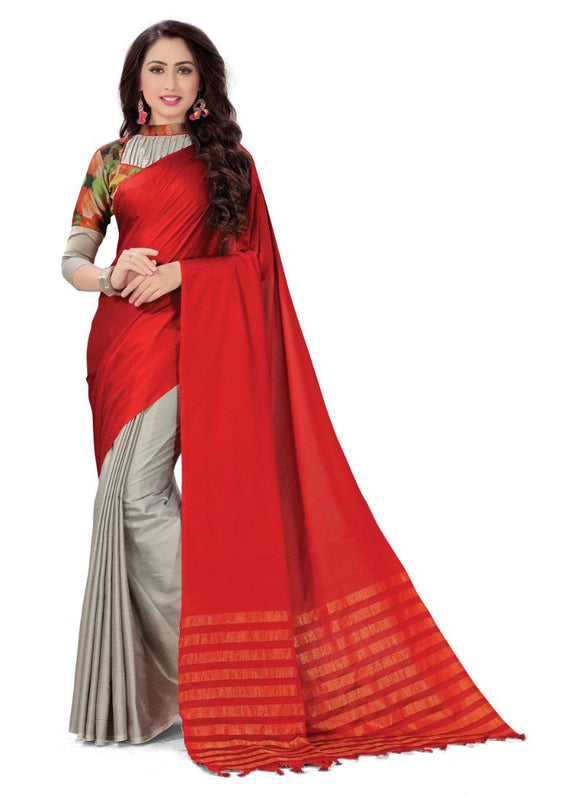 Generic Women's Handloom Cotton Soft Silk Saree