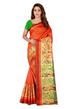 Generic Women's Poly Silk Saree with Blouse