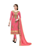 Generic Women's Chanderi Cotton Salwar Material