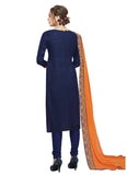 Generic Women's Cotton Salwar Material (Navy Blue,