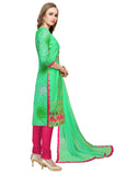 Generic Women's Cotton Salwar Material (Green,