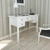 Writing Desk White 43.1"x17.7"x30.5" Wood