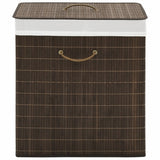 Bamboo Laundry Bin Round Natural