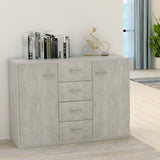 Sideboard White 34.6"x11.8"x25.6" Chipboard