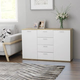 Sideboard White 47.2"x14"x29.5" Chipboard