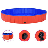 Foldable Dog Swimming Pool Red 31.5"x7.9" PVC