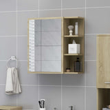 Bathroom Mirror Cabinet White 24.6"x8.1"x25.2" Chipboard