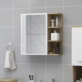 Bathroom Mirror Cabinet White 24.6"x8.1"x25.2" Chipboard