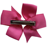 Set of 3- Black 4" Ribbon Bow Clips