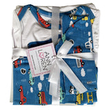 AnnLoren Baby Boys Layette Cars Trucks Onesie Pants Cap 3pc Gift Set