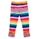 AnnLoren Little & Big Girls Boutique Rainbow Ruffle Butt Leggings