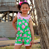 Girls Jumpsuit Shabby Chic Floral Spring Summer Romper