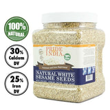 White Sesame Seeds Raw Unhulled - Calcium & Iron Superfood Jar