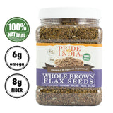 Whole Brown Flax Seeds - Omega-3 & Lignan Superfood Jar