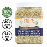 White Sesame Seeds Raw Unhulled - Calcium & Iron Superfood Jar