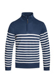 QUARTER ZIP STRIPE POLLUVER