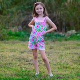 AnnLoren Girls Jumpsuit Shabby Chic Floral Summer Romper