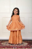 Girls cotton kurta skirt set (3pcs Set)