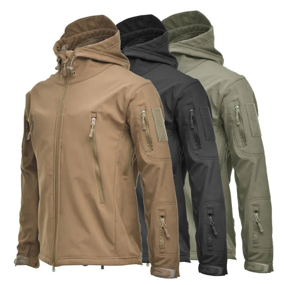 Men US Military Winter Thermal Fleece Tactical Jacket Outdoors Sports