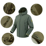 Men US Military Winter Thermal Fleece Tactical Jacket Outdoors Sports