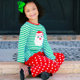 AL Limited Girls Christmas Holiday Santa Tunic Polka dot Pants Party