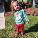 AL Limited Girls Christmas Holiday Santa Tunic Polka dot Pants Party