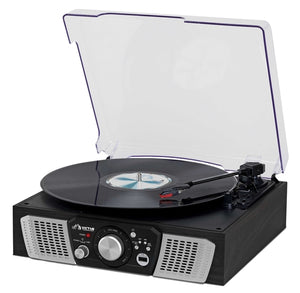 Victor Lakeshore 5-in-1 Hybrid Bluetooth Turntable System w USB and