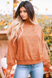 Round Neck Dropped Shoulder Sweatshirt