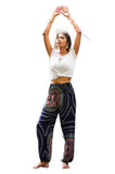 Blue SWIRL Women Boho Pants Hippie Pants Yoga Pants