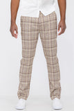 Plaid Slim Fit Trouser Pants