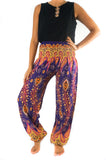 New Puple Peacock Boho Hippie Gypsy Pants