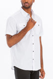 TWO POCKET BUTTON DOWN SHIRT (WHITE)