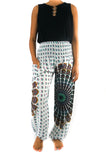 White Chakra Harem Pants, Hippie Pants, Boho Pants