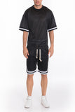 Mesh Jersey Tshirt and Basketball Short Set