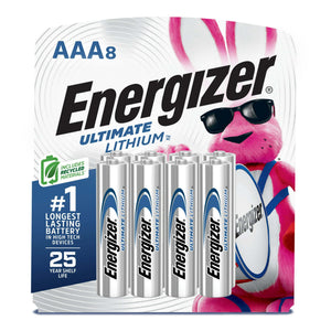 Energizer Ultimate Lithium AAA Batteries (8 Pack), Triple A Batteries