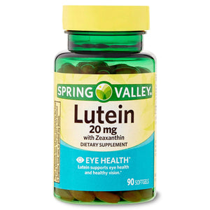 Spring Valley Lutein with Zeaxnthin Dietary Supplements, 20 mg, 90 Count