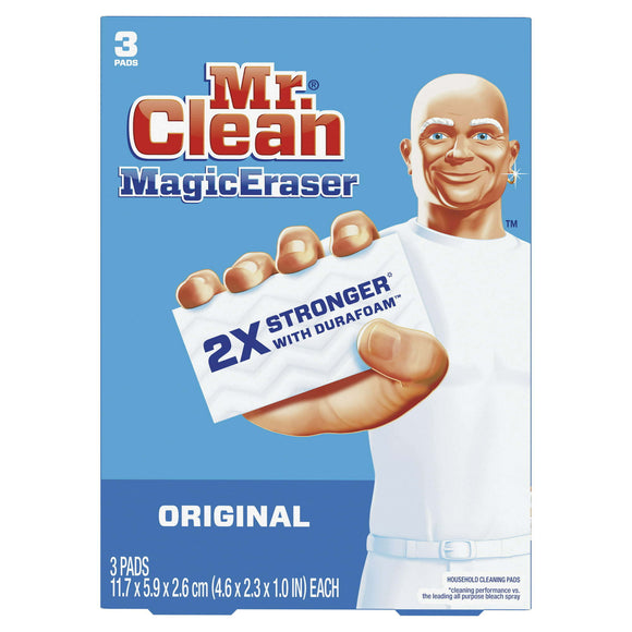 Mr. Clean Original Magic Eraser All-Purpose Foam Cleaning Pads with Durafoam, 3 Ct