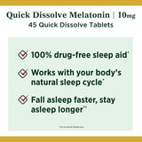 Nature's Bounty Melatonin Sleep Aid Tablets;  10 mg;  45 Count