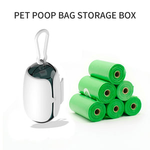 Dog Poop Bag Holder And Dispenser With Leash Attachment Pet Supplies Space Capsule Outdoor Biodegradable Dog Poop Bags Dispenser Attachable To The Leash Dog Accessories