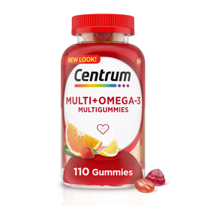 Centrum Multigummies Multivitamin for Adults Omega 3 Gummies;  110 Count