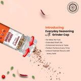 Pride of India Everyday Seasoning 2.3 oz (65 gm) w/ Convenient Grinder Cap Tangy Spicy All Purpose Mixes |Himalayan Pink Salt Garlic Exotic Spices | Vegan Gluten Free